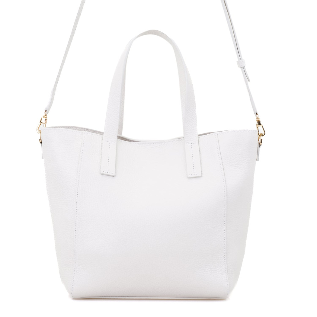 Sandio Beyaz Kadın Deri Omuz Çantası 