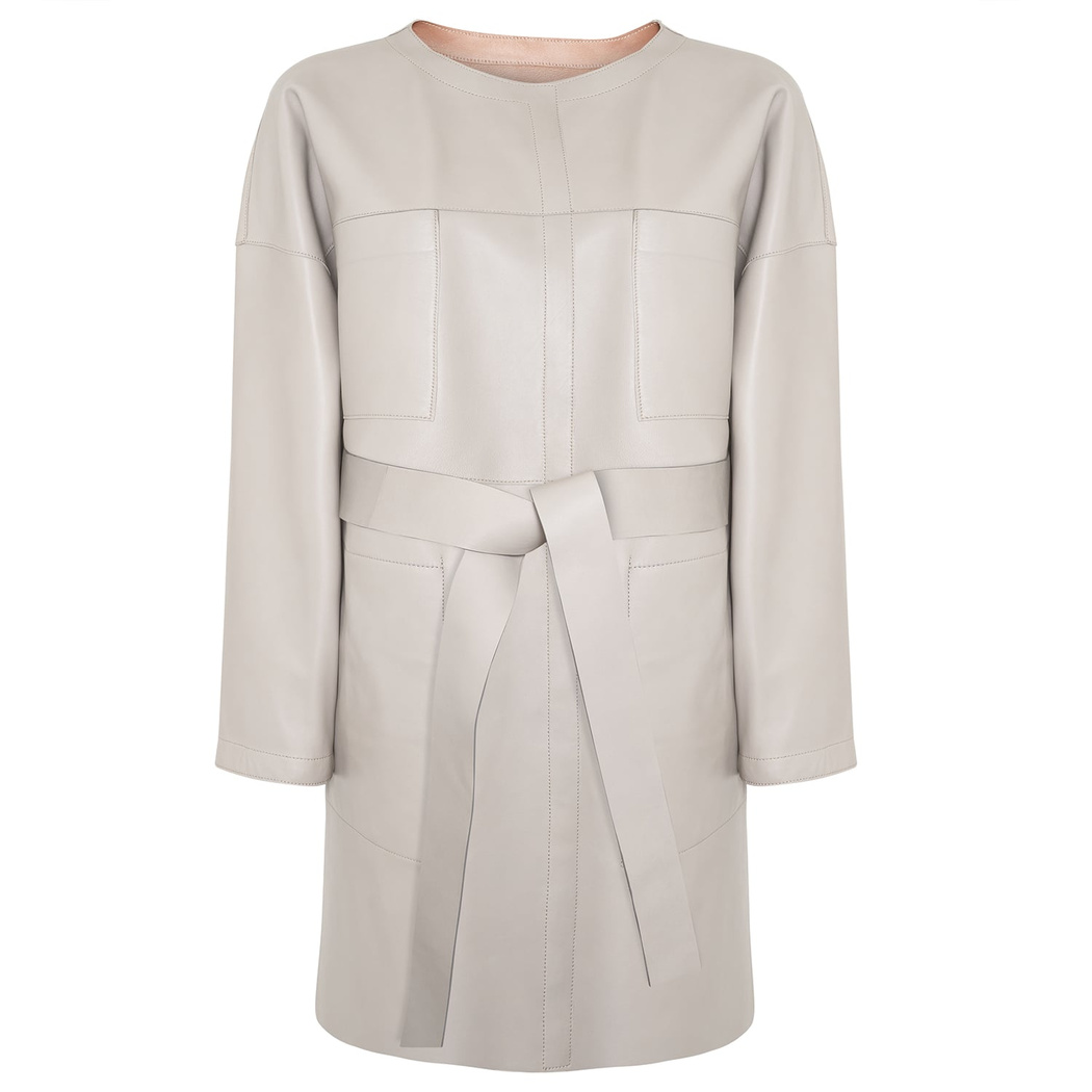 Sandra Kadın Çift Taraflı Deri Pardösü