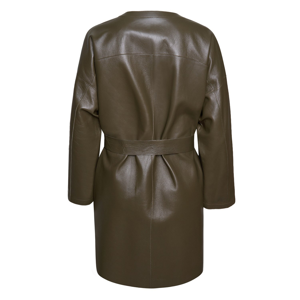 Sandra Kadın Çift Taraflı Deri Pardösü