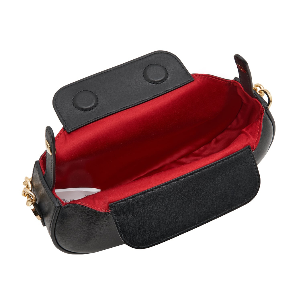 Sanne Siyah Kadın Deri Omuz Çantası