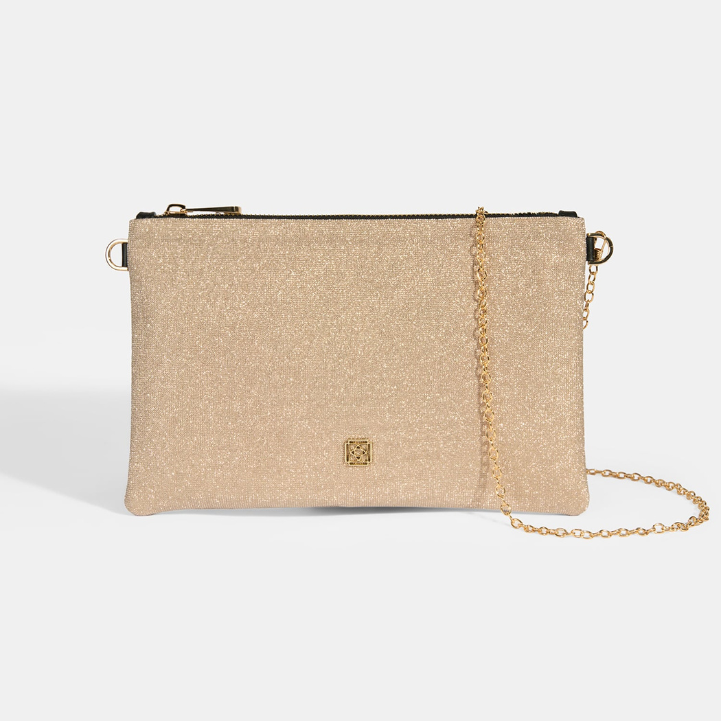 Sarer Gold Simli Kadın Portföy Çanta