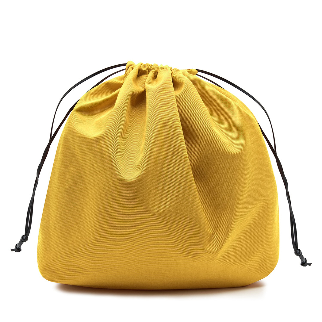 Sarı El Emeği Örgü Deri Çanta