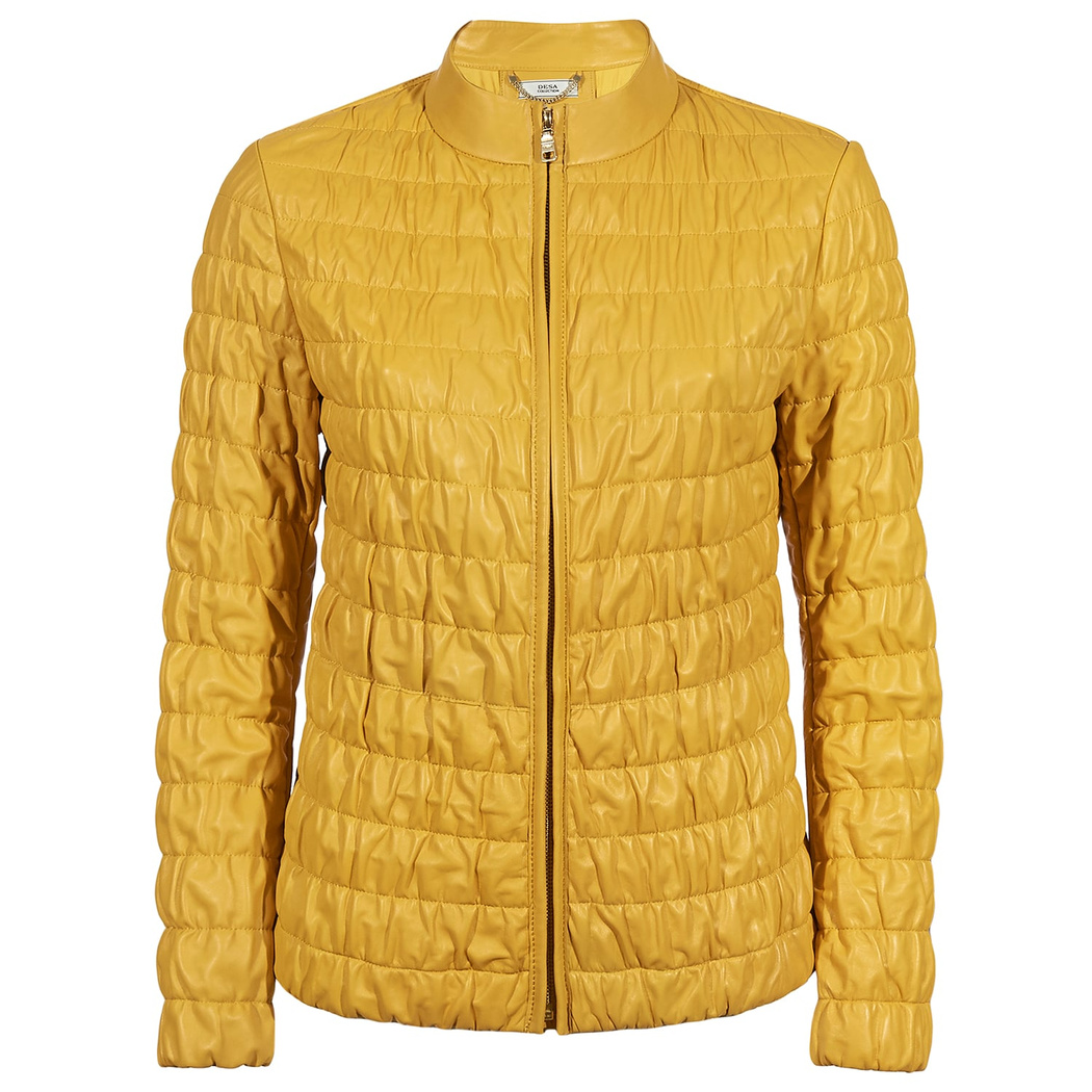 Sarı Fernanda Kadın Deri Mont