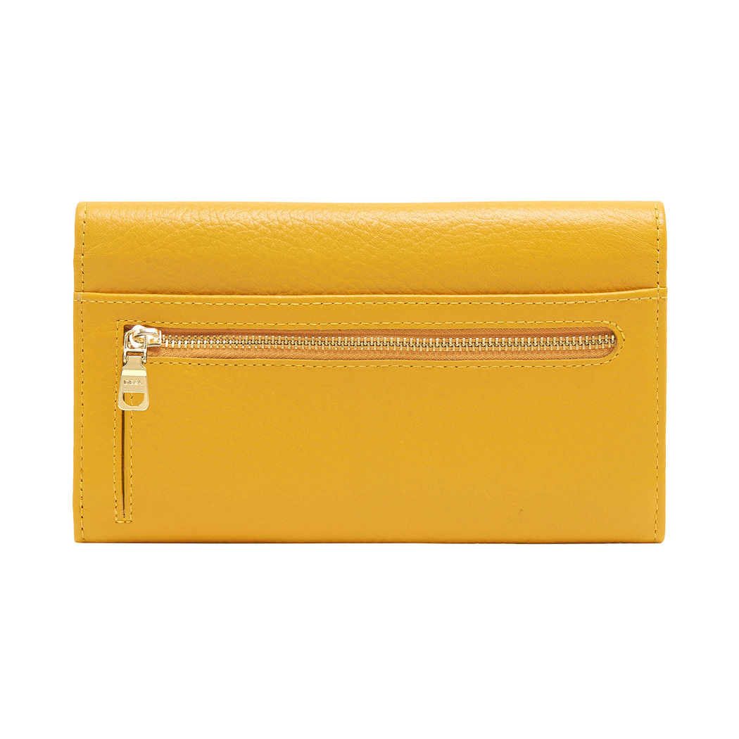 Sarı Kadın Floter Deri Cüzdan