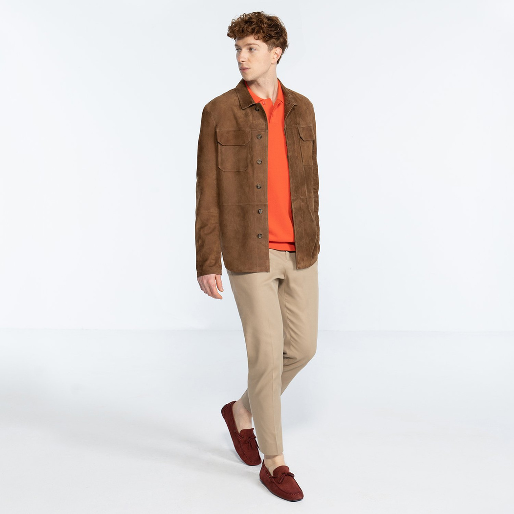 Saverio Erkek Süet Deri Gömlek