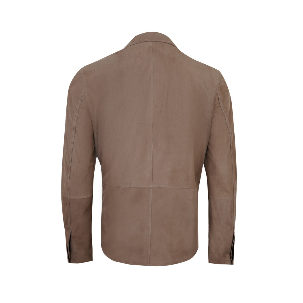 Saverio Kahve Erkek Süet Deri Gömlek