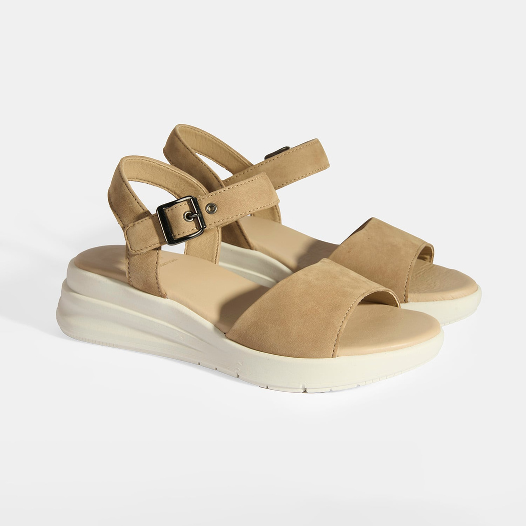 Selinna Bej Kadın DesaComfort Deri Sandalet