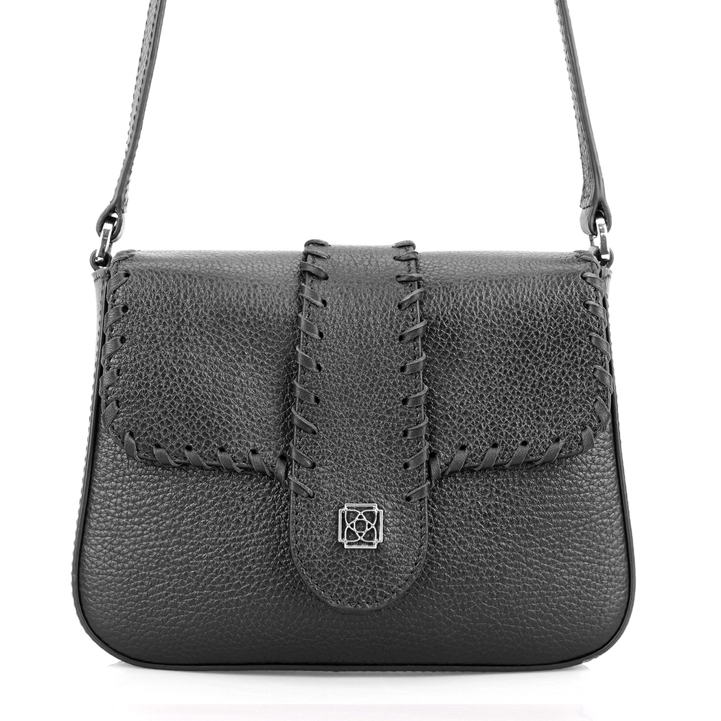 Serenity Siyah Kadın Deri Postacı Çantası