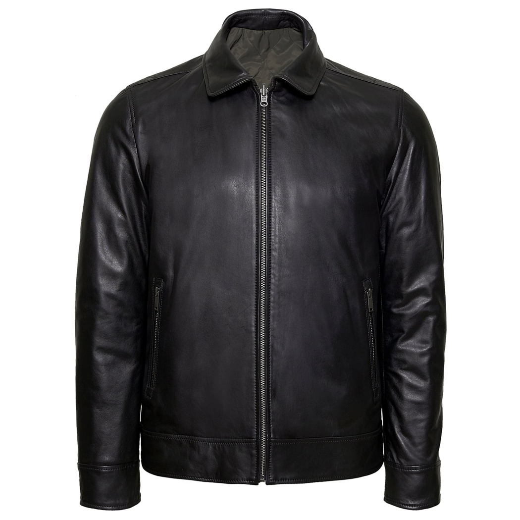 Sergio Erkek Çift Taraflı Deri Mont