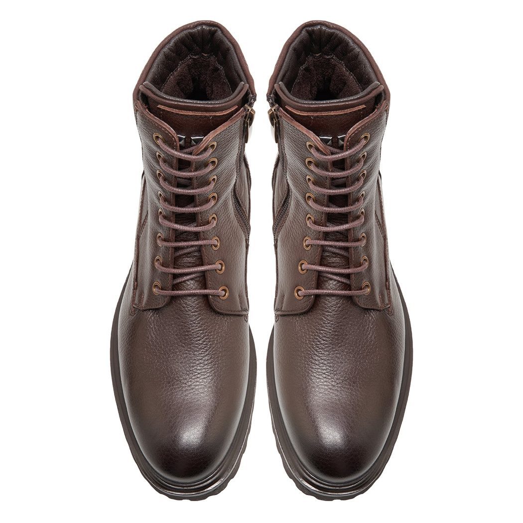 Servo Kahve Erkek Deri Bot