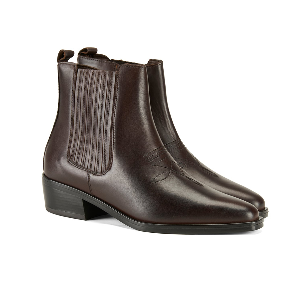 Setra Koyu Kahve Kadın Deri Bot