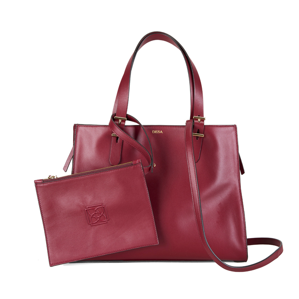 Seven Medium Bordo Kadın Deri Omuz Çantası