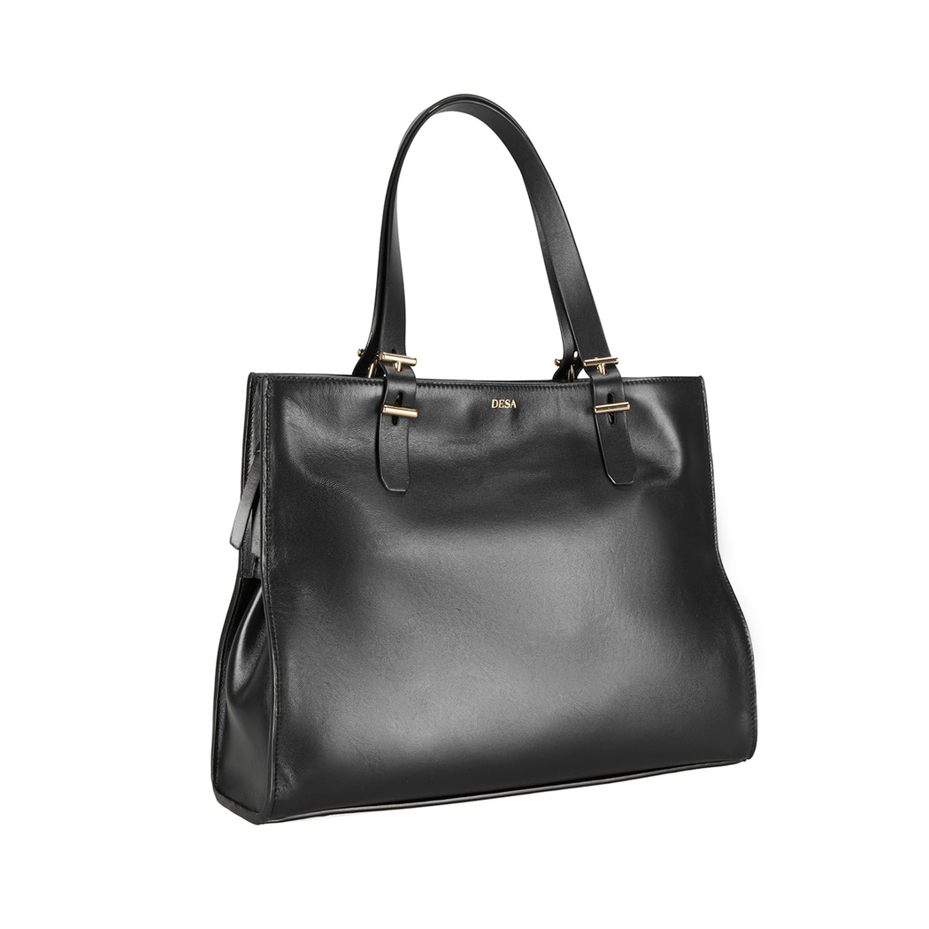 Seven Medium Siyah Kadın Deri Omuz Çantası