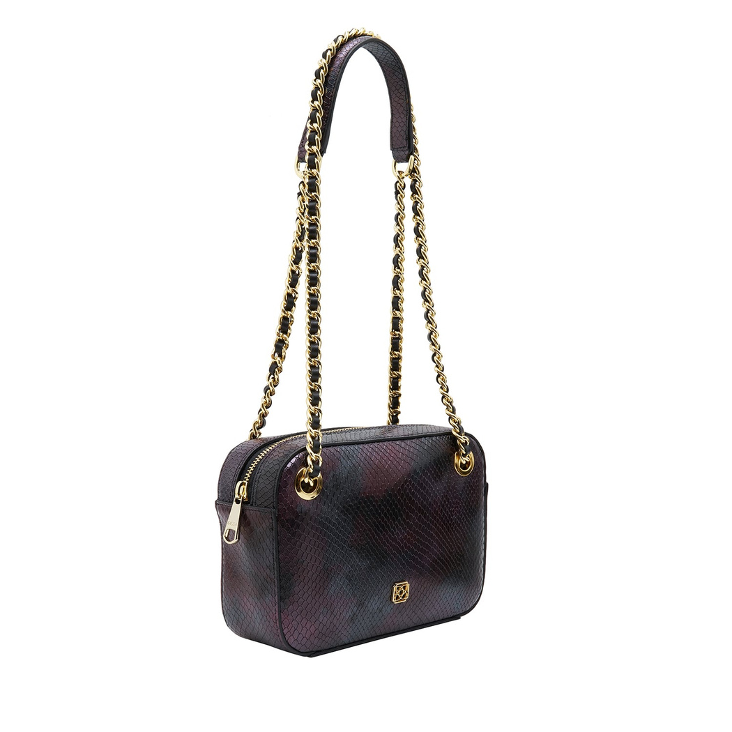 Shay Kadın Yılan Baskılı Deri Omuz Askılı Çanta