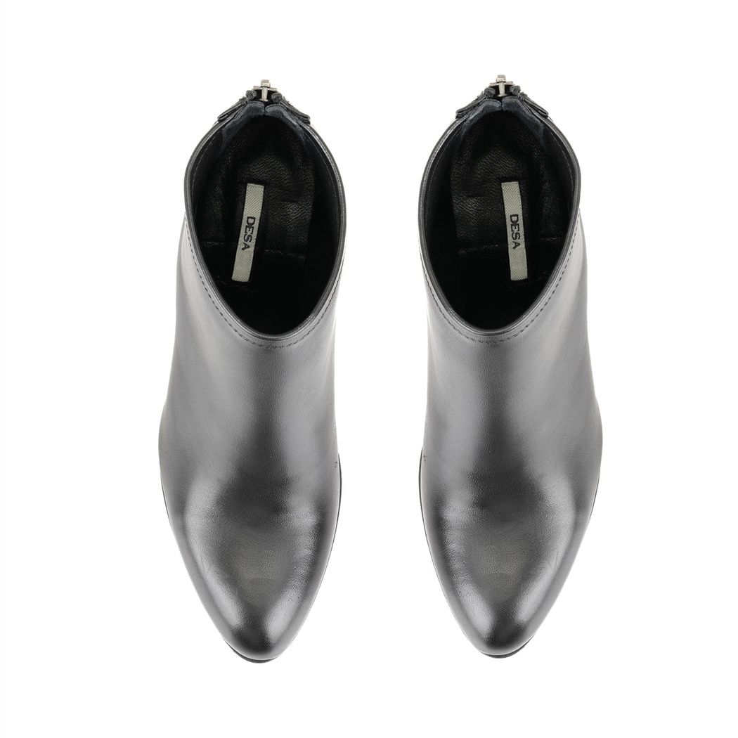 Siena Siyah Kadın Fermuarlı Deri Klasik Bot