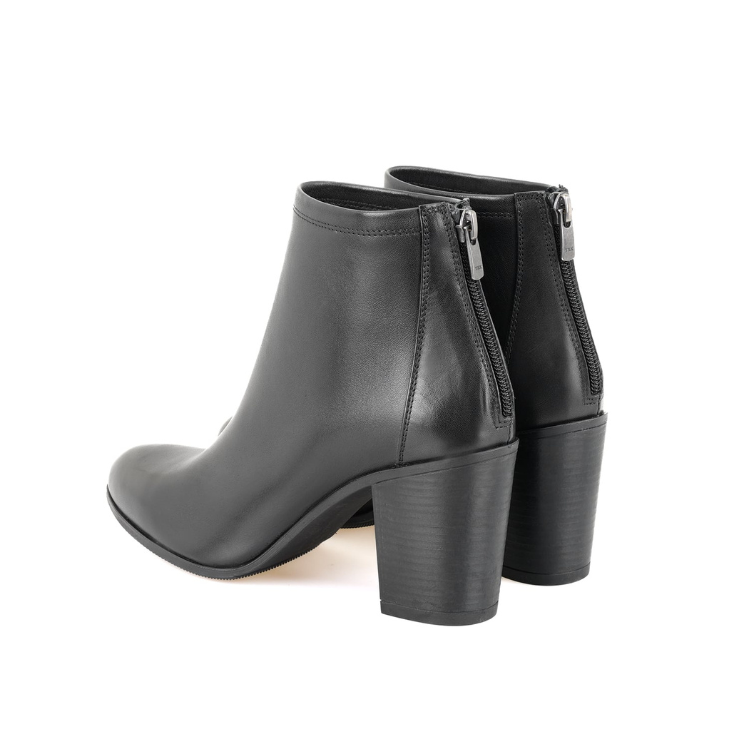 Siena Siyah Kadın Fermuarlı Deri Klasik Bot