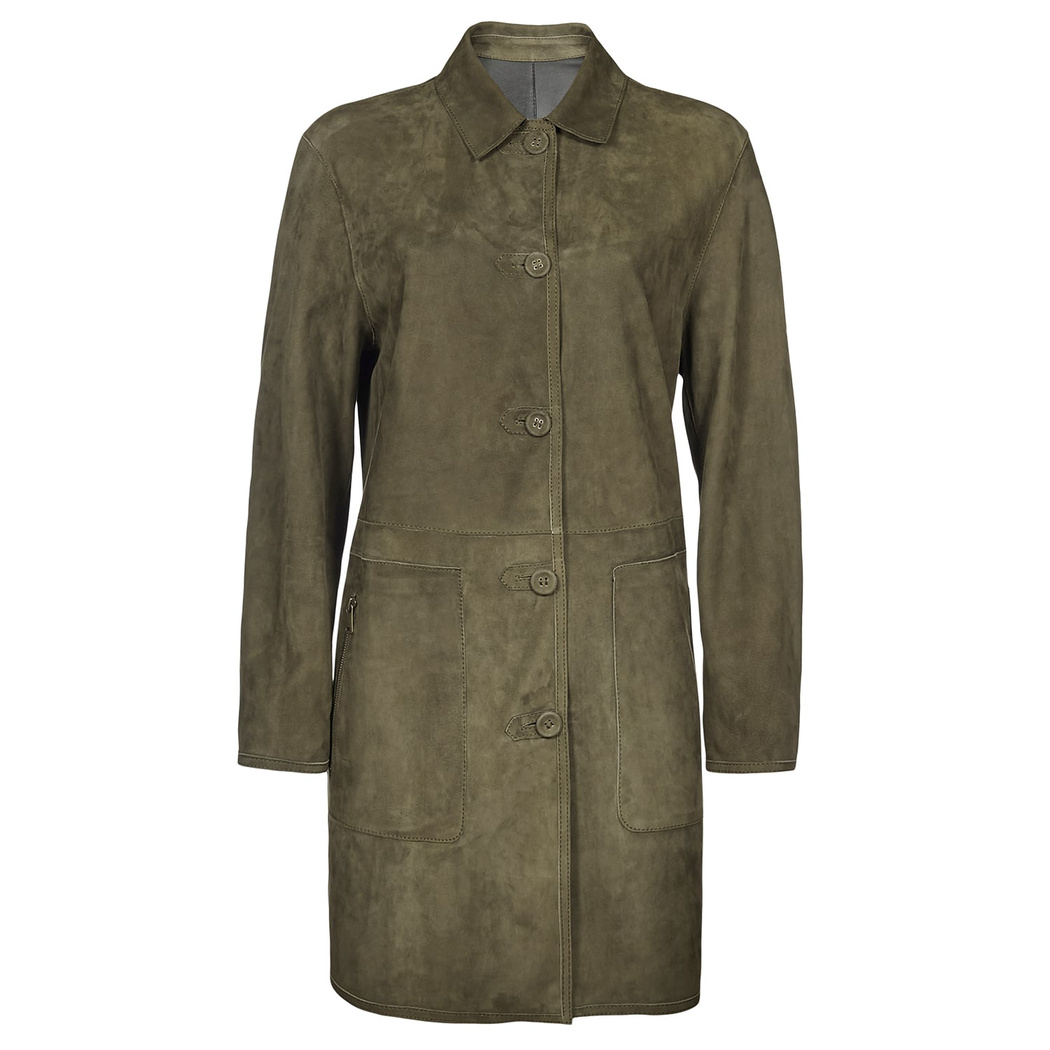 Simonetta Kadın Çift Taraflı Deri Pardösü