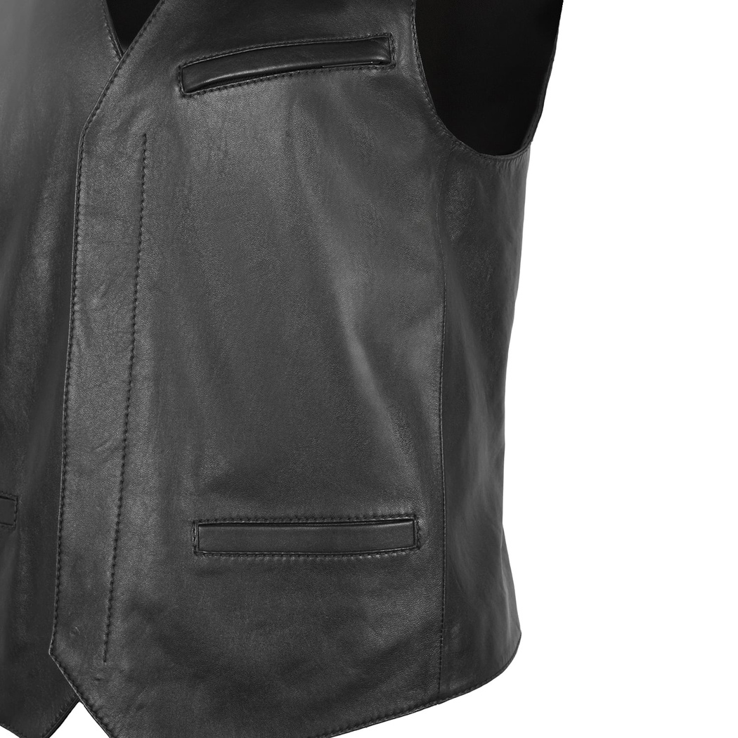 Sitra Siyah Erkek Deri Yelek