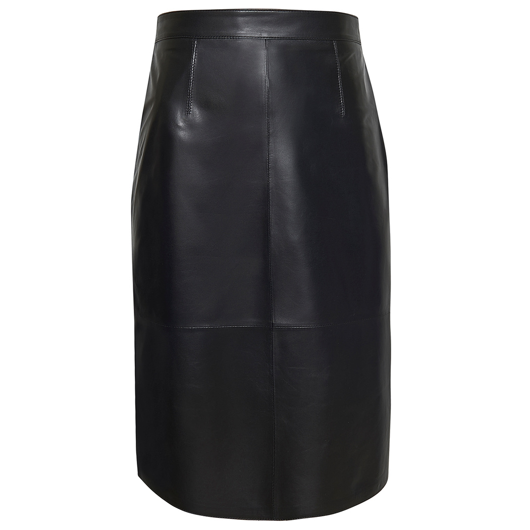 Siyah Alice Kadın Deri Kalem Etek