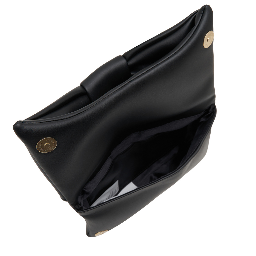 Siyah Amite Fiyonklu El Çantası