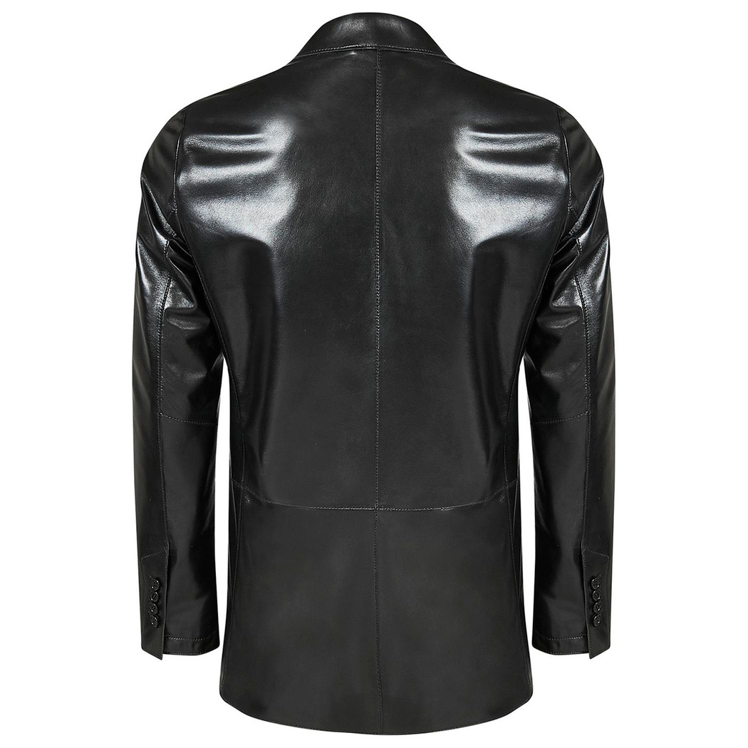 Siyah Anatole Erkek Deri Ceket