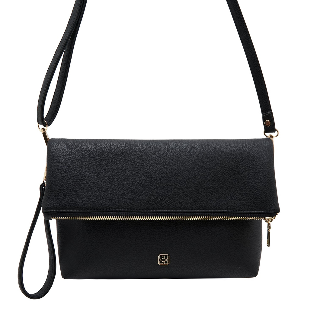 Siyah Bambus Kadın Omuz Askılı Çanta