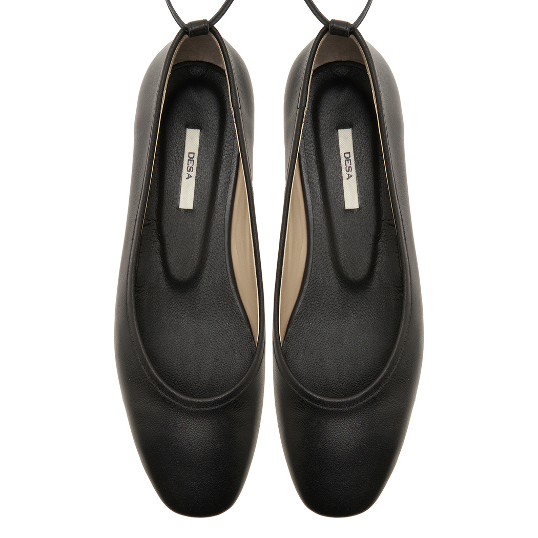 Siyah Basilo Kadın Deri Babet