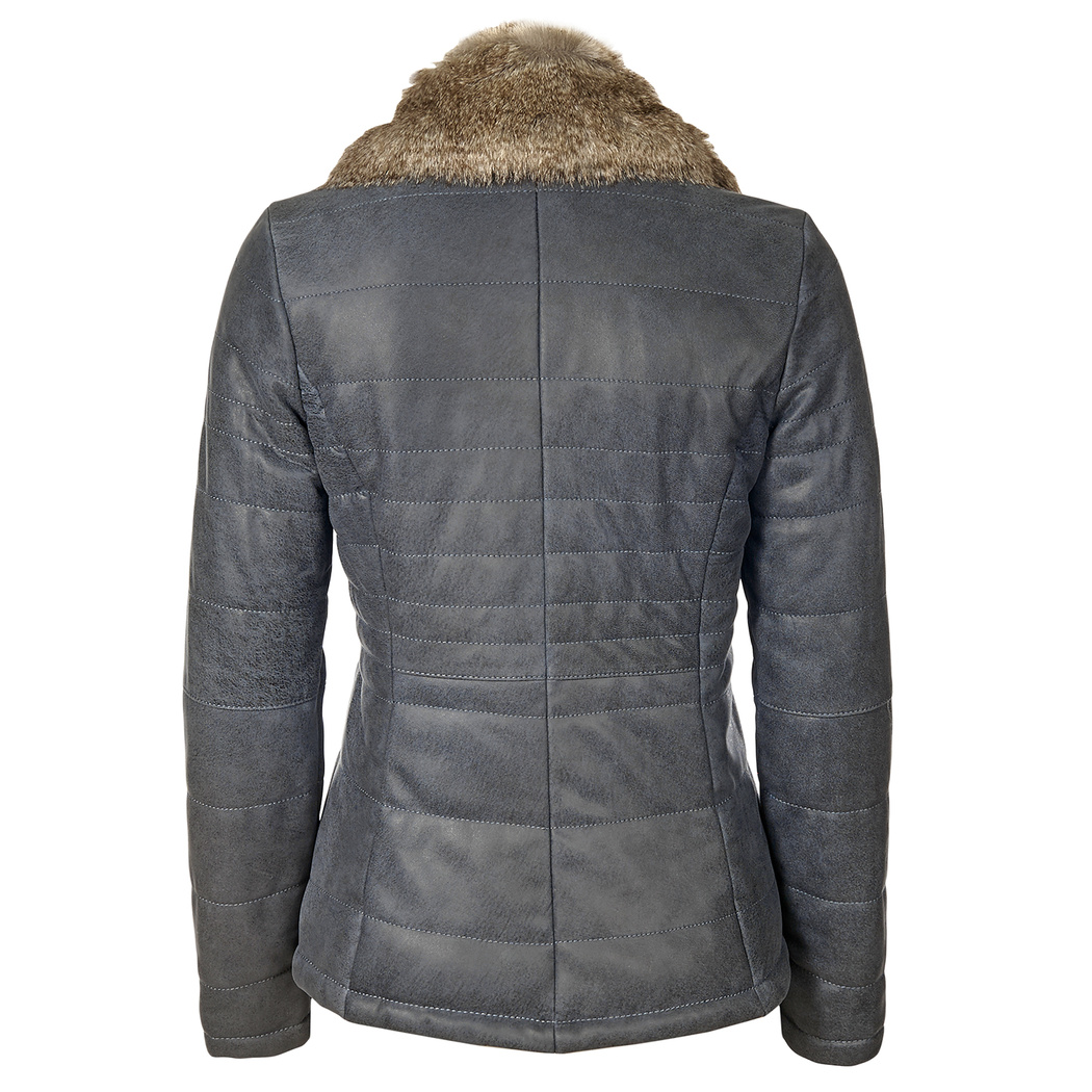 Siyah Benedetta Kadın Deri Kaban