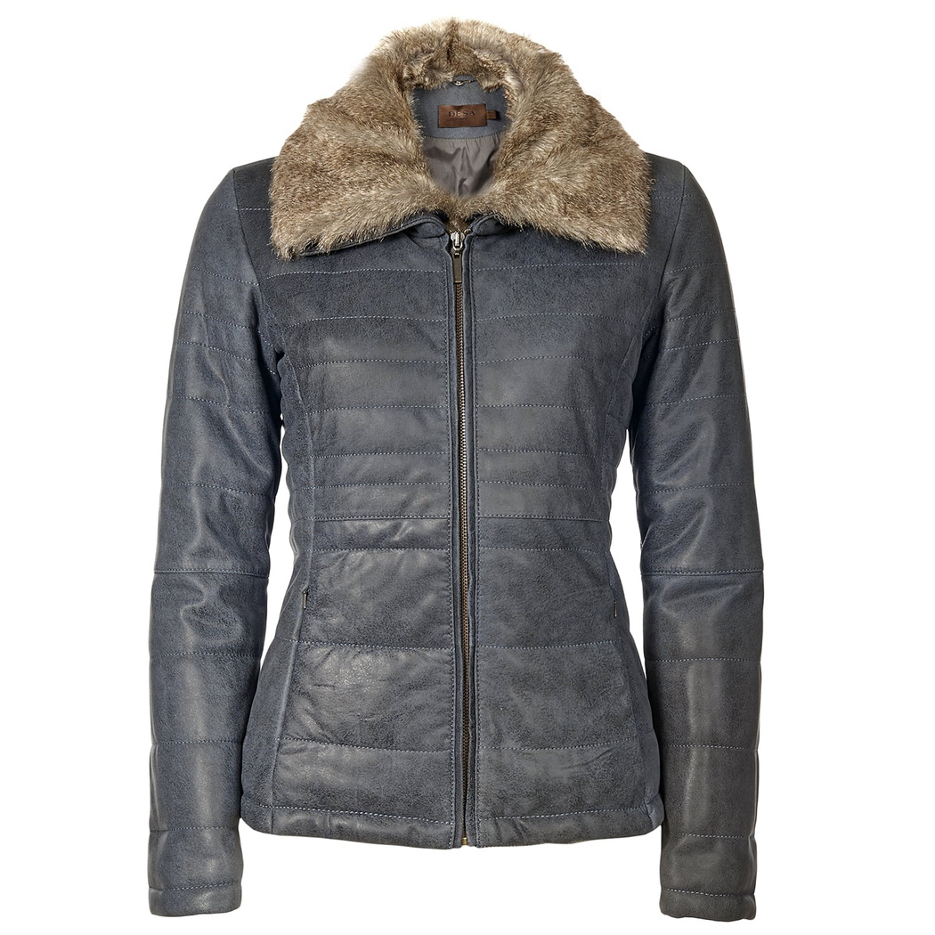 Siyah Benedetta Kadın Deri Kaban