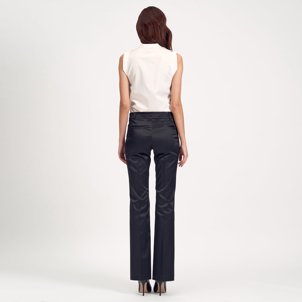 Siyah Boru Paça Kadın Pantolon