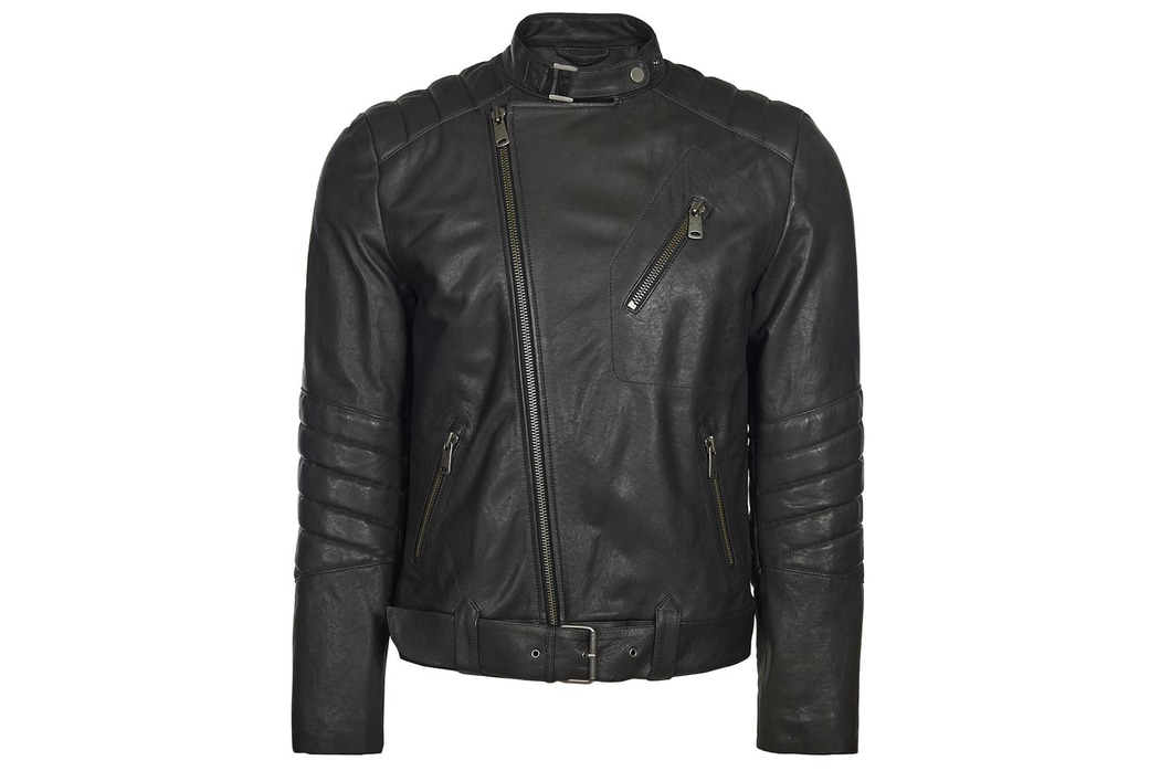 Siyah Colombano Erkek Deri Mont