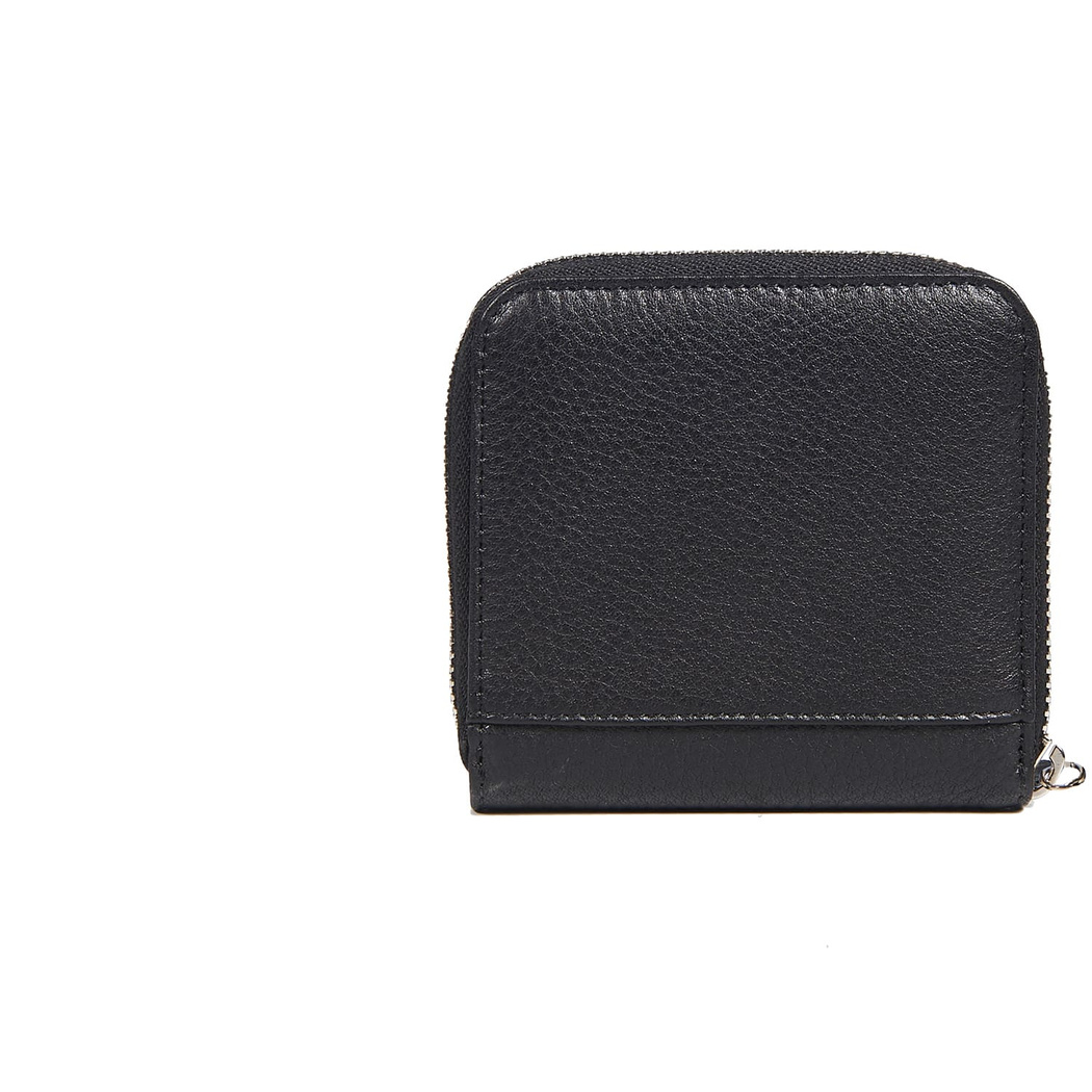 Siyah D Logolu Kadın Deri Cüzdan