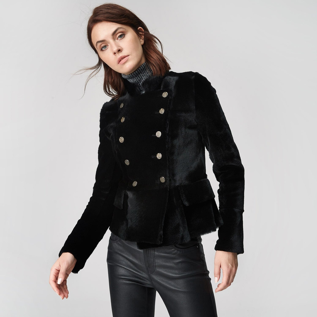 Siyah Dalila Kadın Kürk Ceket