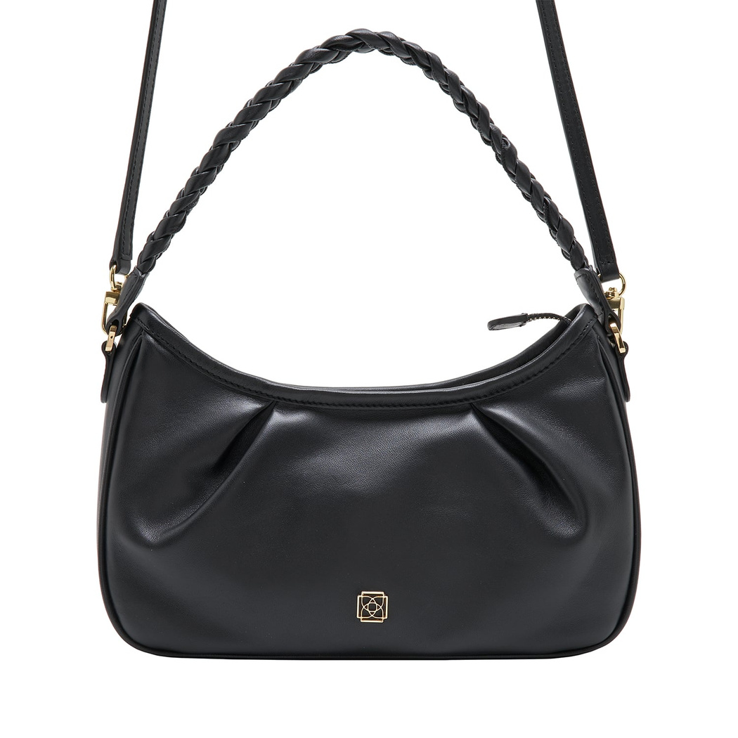 Siyah Dalya Kadın Deri Omuz Askılı Çanta