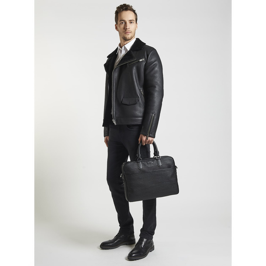 Siyah Dante Erkek Kürk Mont