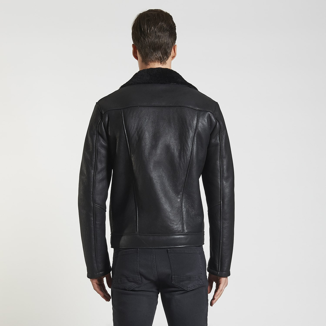 Siyah Dante Erkek Kürk Mont