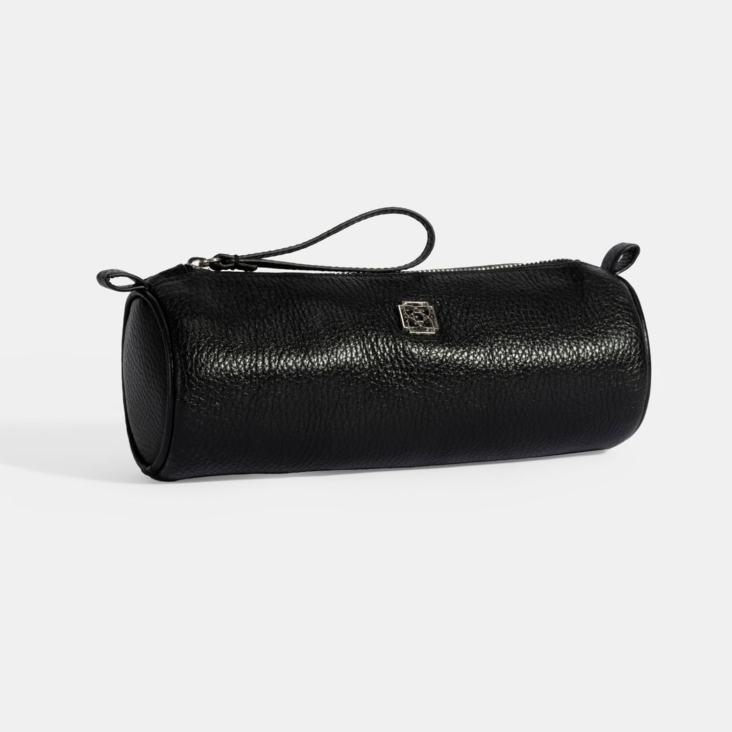 Siyah Deri Kalemlik/Tıraş/Makyaj Çantası