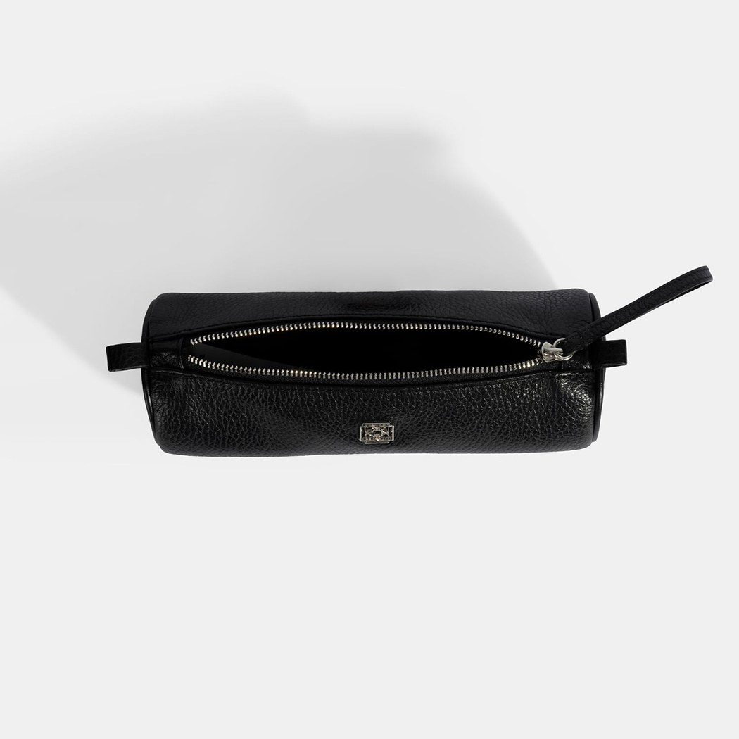 Siyah Deri Kalemlik/Tıraş/Makyaj Çantası