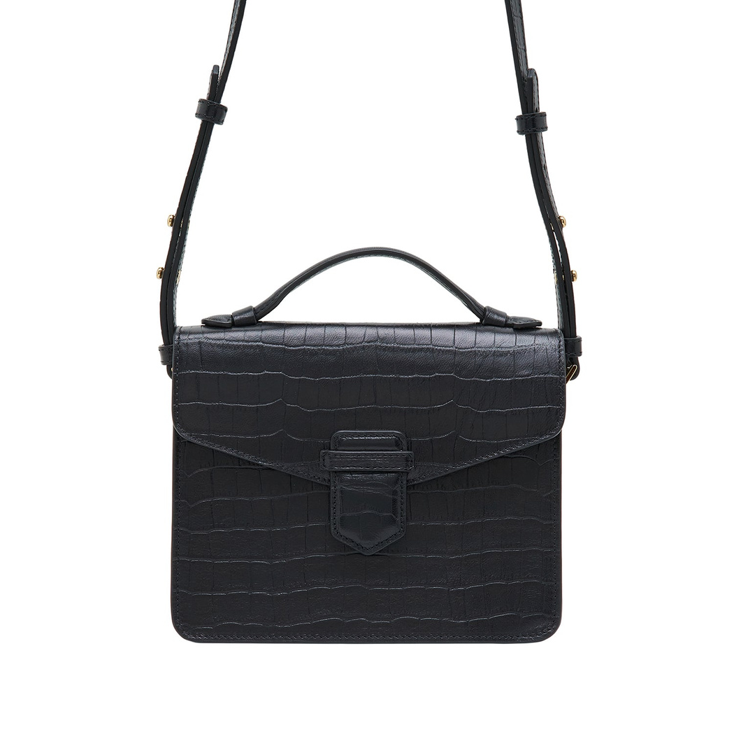 Siyah Diode Kadın Deri Omuz Askılı Çanta