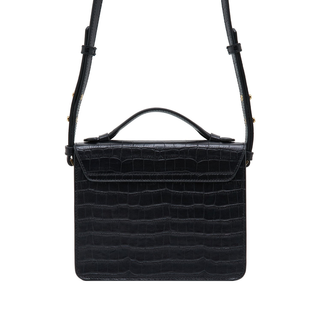 Siyah Diode Kadın Deri Omuz Askılı Çanta