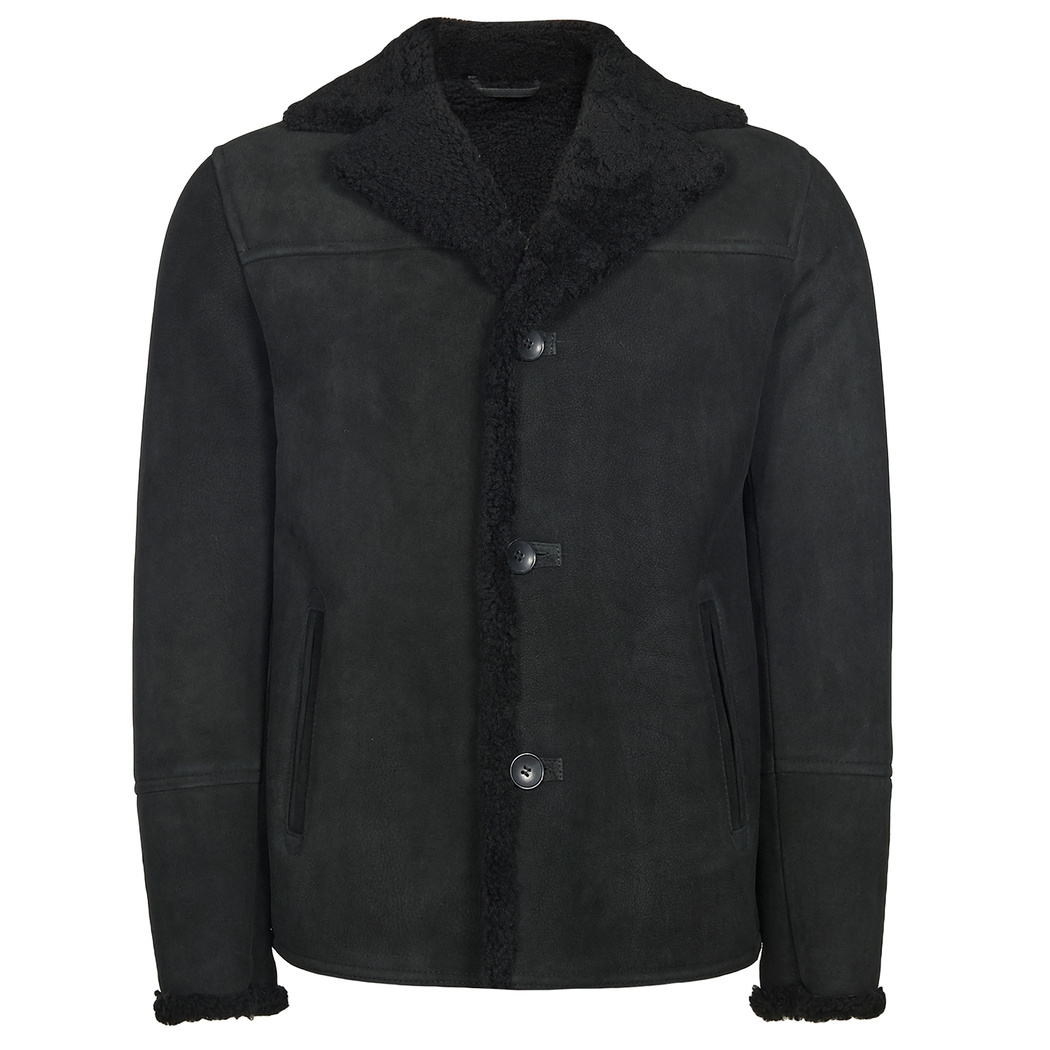 Siyah Diodoro Erkek Kürk Mont