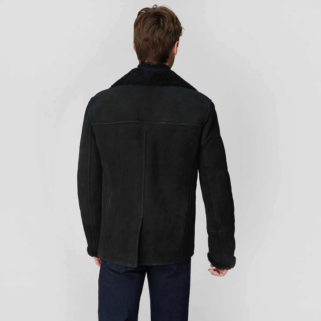 Siyah Diodoro Erkek Kürk Mont