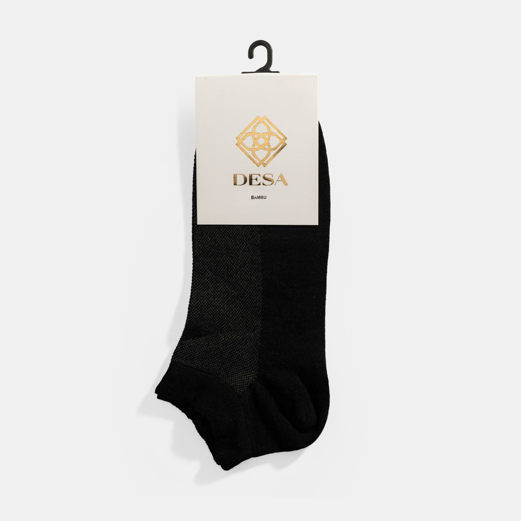 Siyah Erkek Bambu Patik Çorap