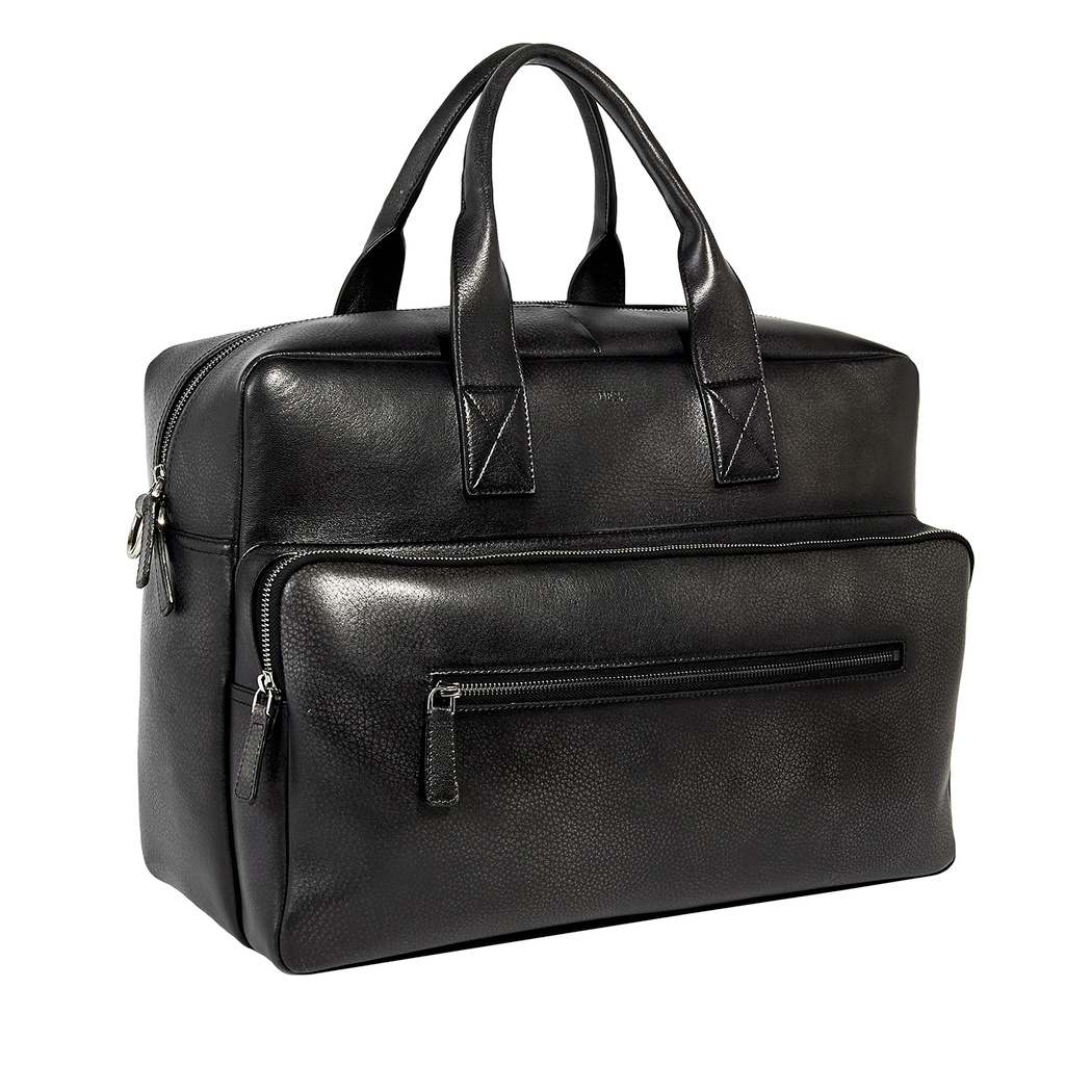 Siyah Erkek Deri Seyahat Çantası