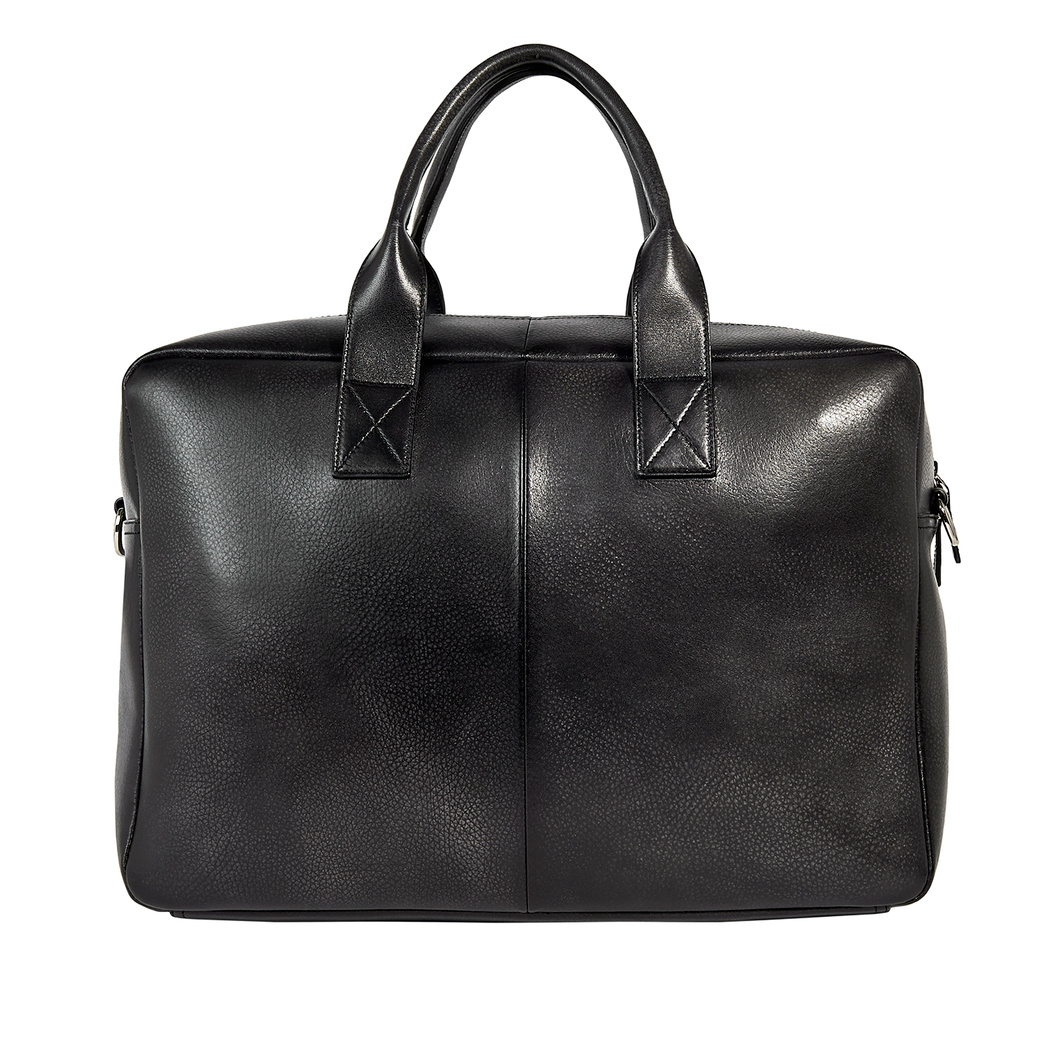 Siyah Erkek Deri Seyahat Çantası