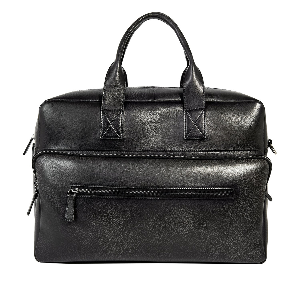 Siyah Erkek Deri Seyahat Çantası