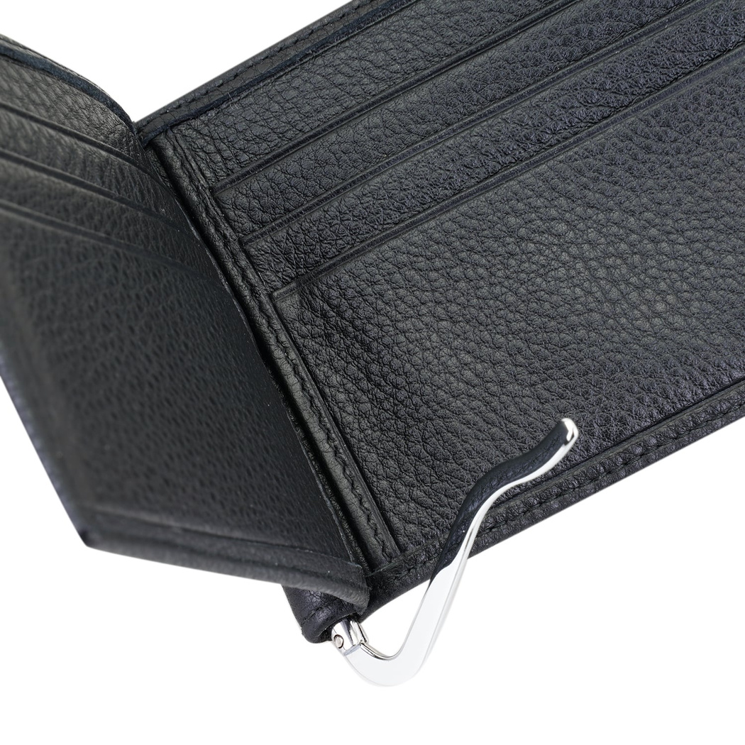 Siyah Erkek Para Klipsli Deri Cüzdan / Kartlık
