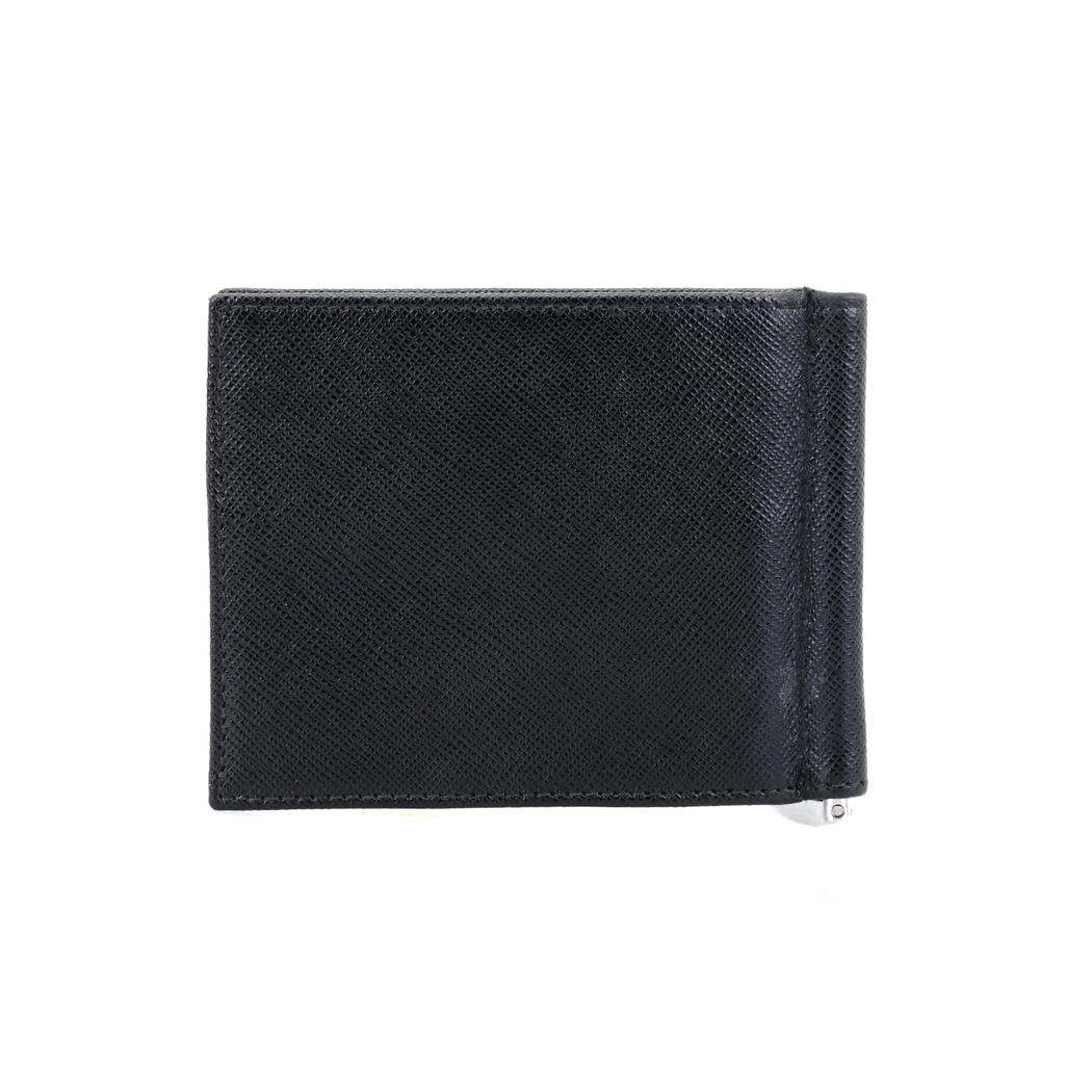 Siyah Erkek Para Klipsli Deri Cüzdan / Kartlık