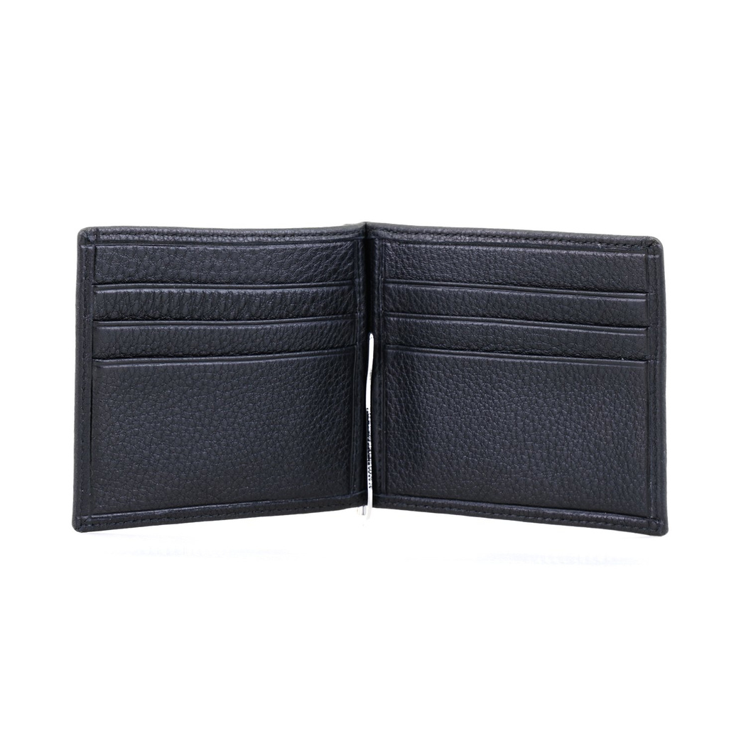 Siyah Erkek Para Klipsli Deri Cüzdan / Kartlık