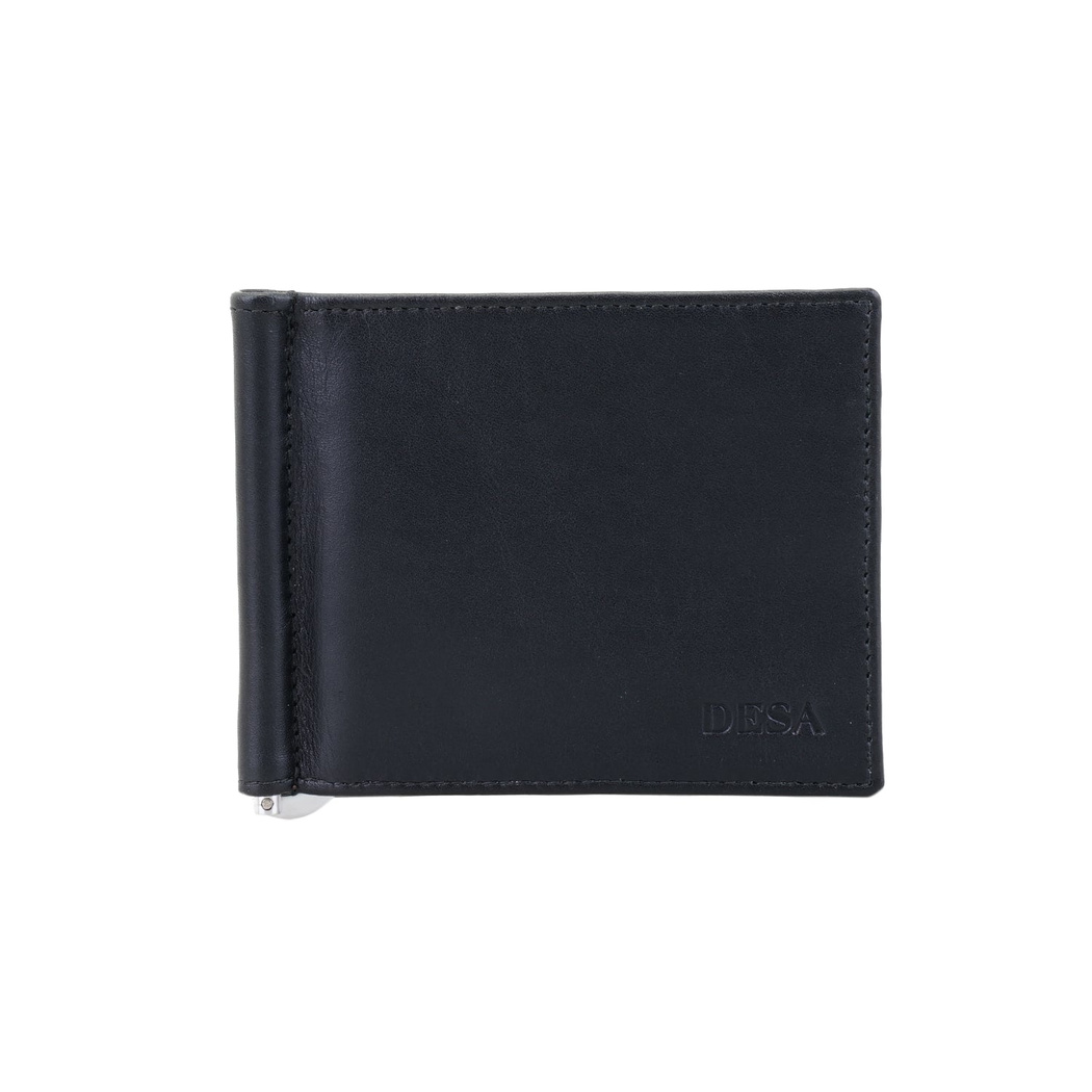 Siyah Erkek Para Klipsli Deri Cüzdan / Kartlık